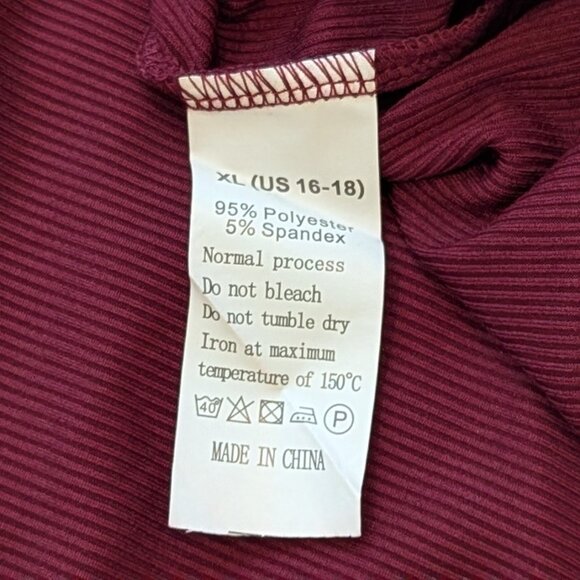 Long Cardigan High Low Button Down Lightweight Maroon Size XL - Picture 8 of 12